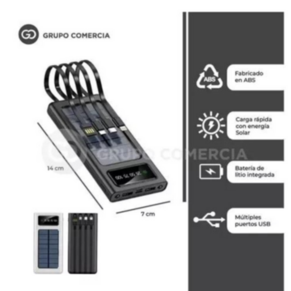 Power Bank Carga Solar 12.000 mah