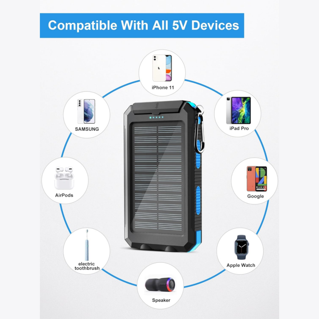 Power Bank Solar 16800 mah Cargador 2usb