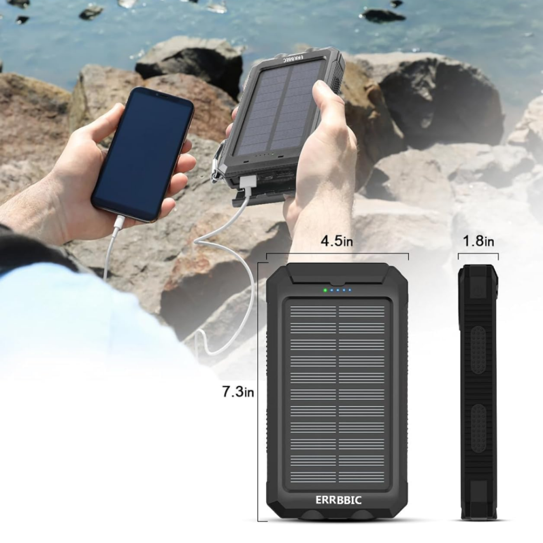 Power Bank Solar 16800 mah Cargador 2usb