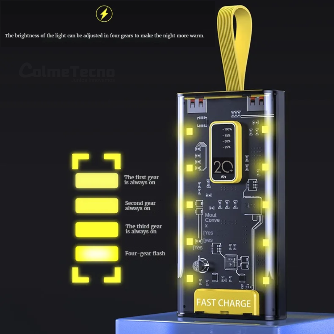 Power Bank transparente 20.000 mah